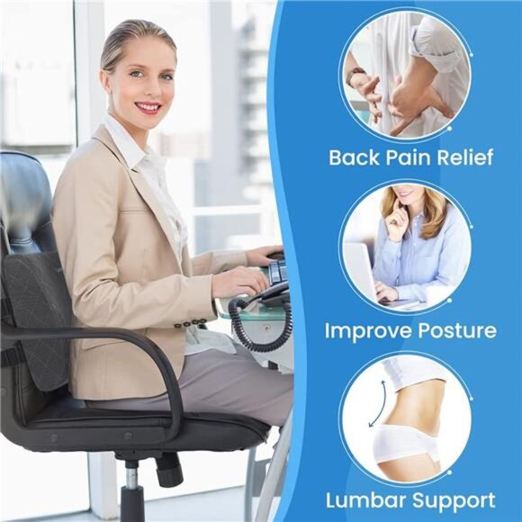 Lumbar Support Pillow for Office Chair Back Support Lumbar Pillow for Car - Picture 4 of 7